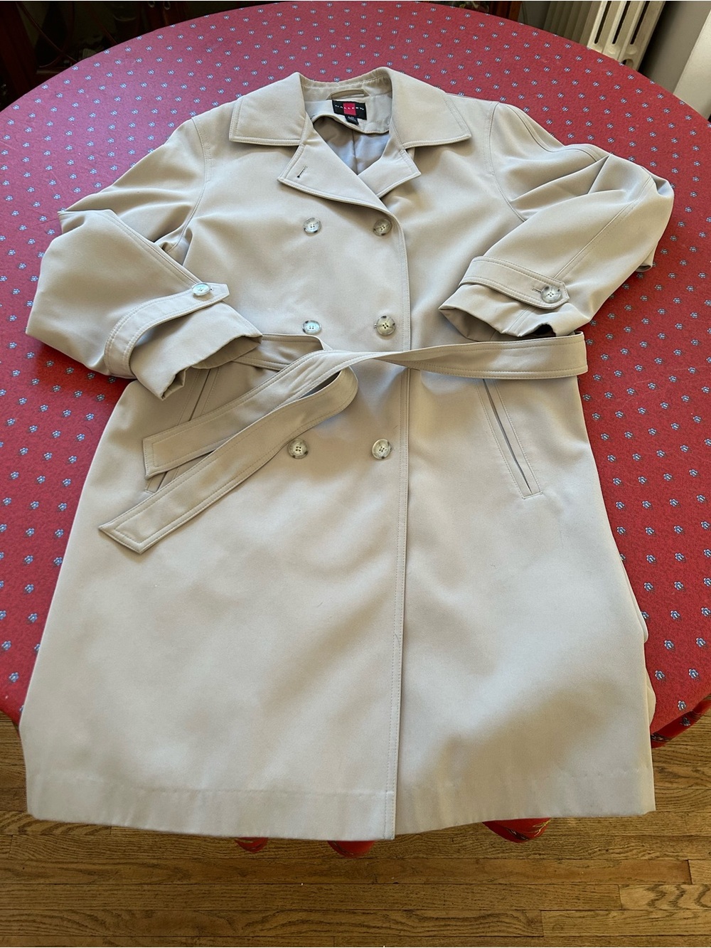 Gallery brand Double-Breasted Trench Coat - Light Beige - women’s - large